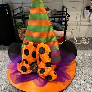 Disney Orange and Green Witch Hat with Bow